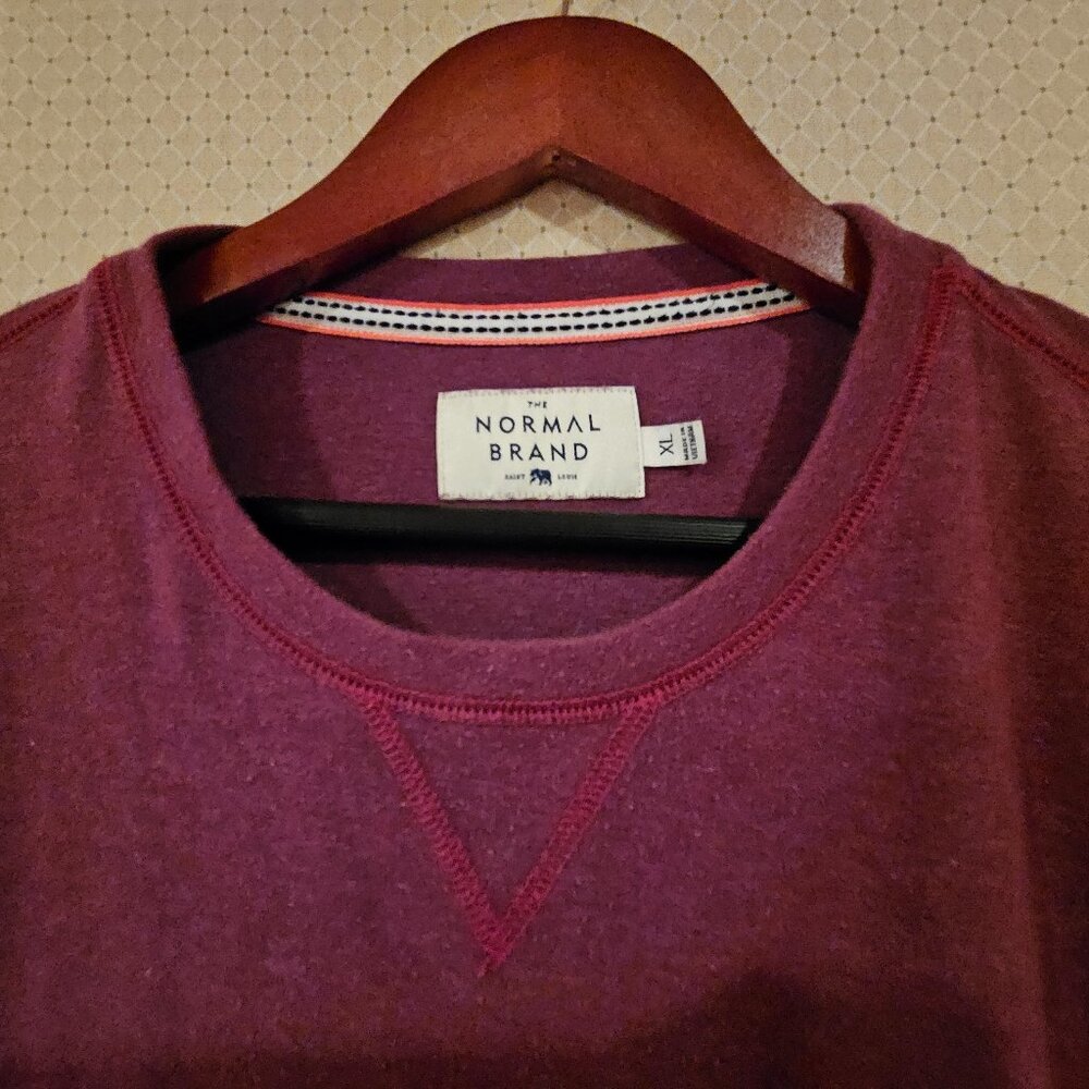 The Normal Brand Crewneck Sweatshirt – Maroon | Cozy Everyday Essential